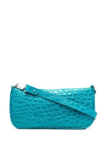 BY FAR crocodile-embossed leather shoulder bag - Blu