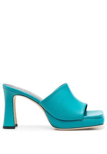 BY FAR Beliz 100mm mules - Blu