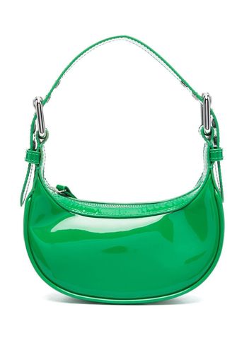 BY FAR mini Soho patent leather shoulder bag - Verde