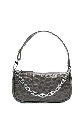 BY FAR Mini Rachel crocodile-effect bag - Verde