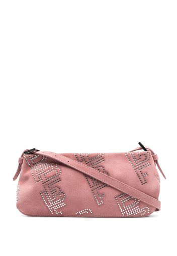 BY FAR Rachel logo-stud shoulder bag - Rosa