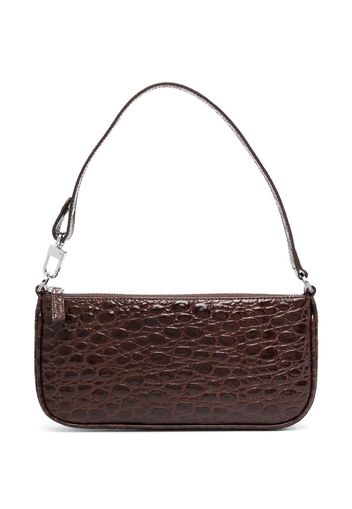 BY FAR crocodile-effect bag - Marrone