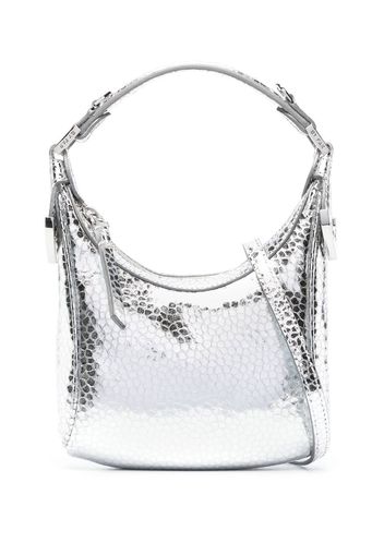 BY FAR Cosmo metallic top-handle bag - Argento