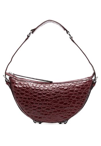 BY FAR croco-embossed detail shoulder bag - Rosso