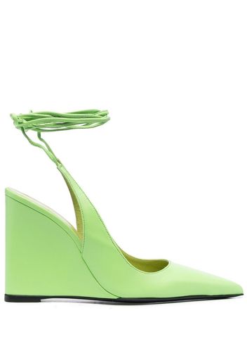 BY FAR Vaughn slingback wedge pumps - Verde