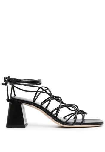 BY FAR Alexander 70mm strappy sandals - Nero