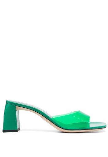 BY FAR Romy transparent-strap sandals - Verde