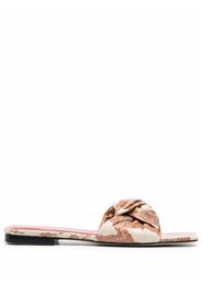 BY FAR snakeskin-print sandals - Toni neutri