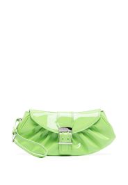 BY FAR Glami gathered clutch bag - Verde