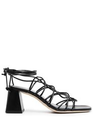 BY FAR Alexander 70mm strappy sandals - Nero