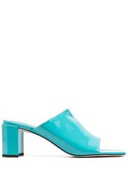 BY FAR Katya croco-embossed mules - Blu