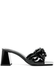 BY FAR Lamar 70mm knotted mules - Nero