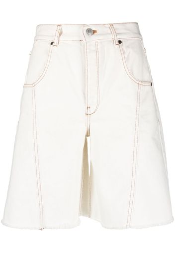 By Malene Birger high-waisted denim shorts - Bianco