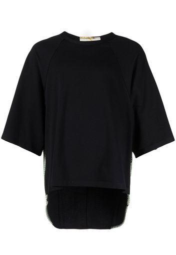 By Walid contrasting-stitch detail T-shirt - Nero