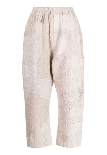 By Walid Gerald linen cropped pants - Toni neutri