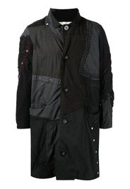 By Walid patchwork single-breasted coat - Nero