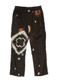 By Walid graphic-print detail trousers - Nero