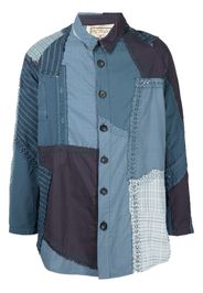 By Walid Miles panelled shirt jacket - Blu