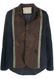 By Walid floral-embroidered blazer - Blu