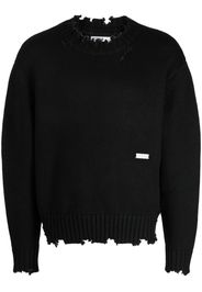 C2h4 logo-plaque distressed-finish jumper - Nero