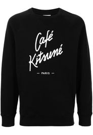 CAFÉ KITSUNÉ Felpa con stampa - Nero