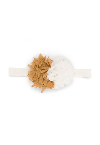 Caffe' D'orzo two-tone pompom headband - Bianco