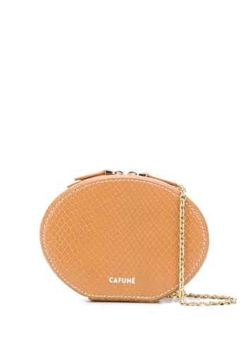 Egg textured leather clutch