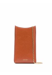 Cafuné Camber Sling snakeskin-effect leather crossbody bag - Arancione
