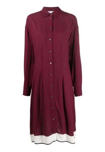 Câllas Milano Allegra long-sleeve midi shirtdress - Rosso