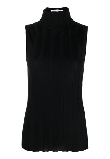 Câllas Milano Top smanicato Romy a collo alto - Nero