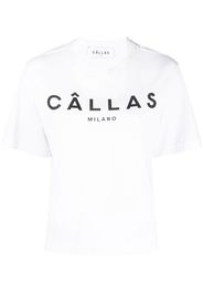 Câllas Milano logo-print organic cotton T-shirt - Bianco