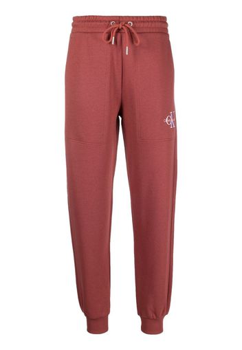 Calvin Klein Jeans logo-embroidered sweatpants - Rosso