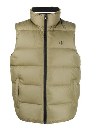 Calvin Klein Jeans logo-print padded gilet - Verde