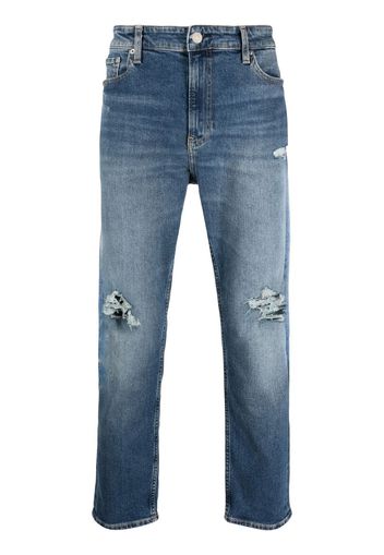 Calvin Klein Jeans Jeans dritti con effetto vissuto - Blu