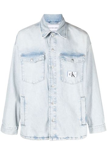 Calvin Klein Jeans denim utility shirt jacket - Blu