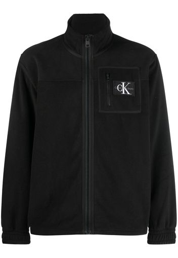 Calvin Klein Jeans cotton fleece zipped jacket - Nero