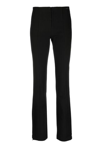 Calvin Klein Jeans embroidered-logo high-waist trousers - Nero