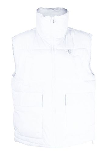 Calvin Klein Jeans logo-print padded gilet - Bianco