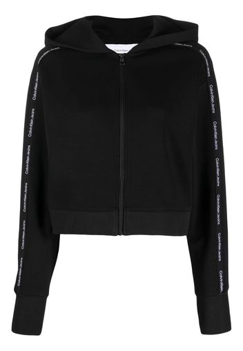 Calvin Klein Jeans logo-detail zip-up hoodie - Nero