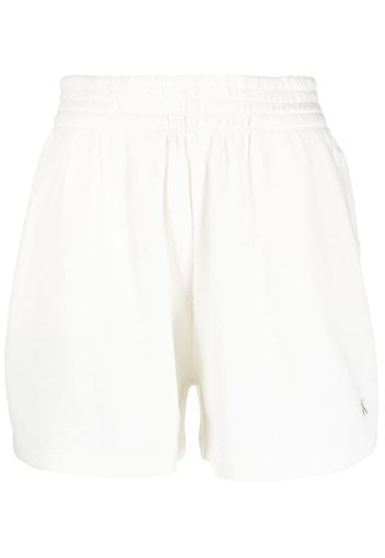 Calvin Klein Jeans logo-embroidered waffle shorts - Bianco