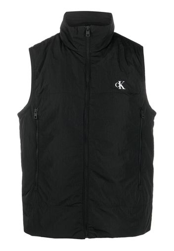 Calvin Klein Jeans logo-print padded gilet - Nero