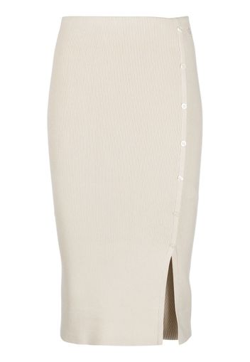 Calvin Klein Jeans button-down knitted midi skirt - Toni neutri