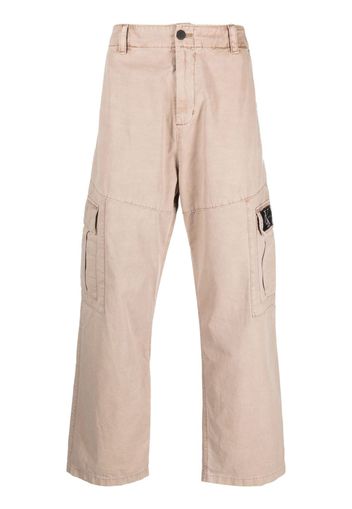 Calvin Klein Jeans straight-leg cargo trousers - Toni neutri