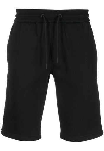 Calvin Klein Jeans logo-stripe drawstring track shorts - Nero