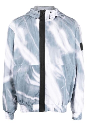 Calvin Klein Jeans logo-patch windbreaker jacket - Grigio