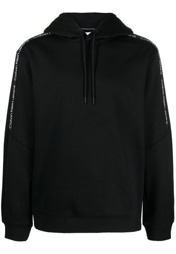 Calvin Klein Jeans logo-tape long-sleeve hoodie - Nero