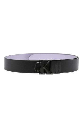 Calvin Klein Jeans logo-buckle leather belt - Nero