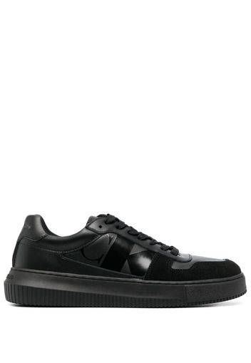 Calvin Klein Jeans logo-print leather sneakers - Nero