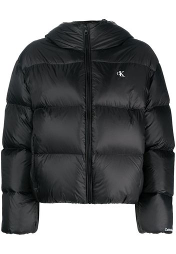 Calvin Klein Jeans logo-print down puffer jacket - Nero