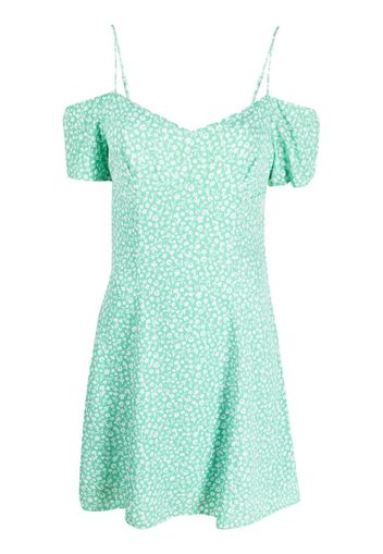 Calvin Klein Jeans floral-print off-shoulder dress - Verde